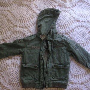Boys Army Green Coat